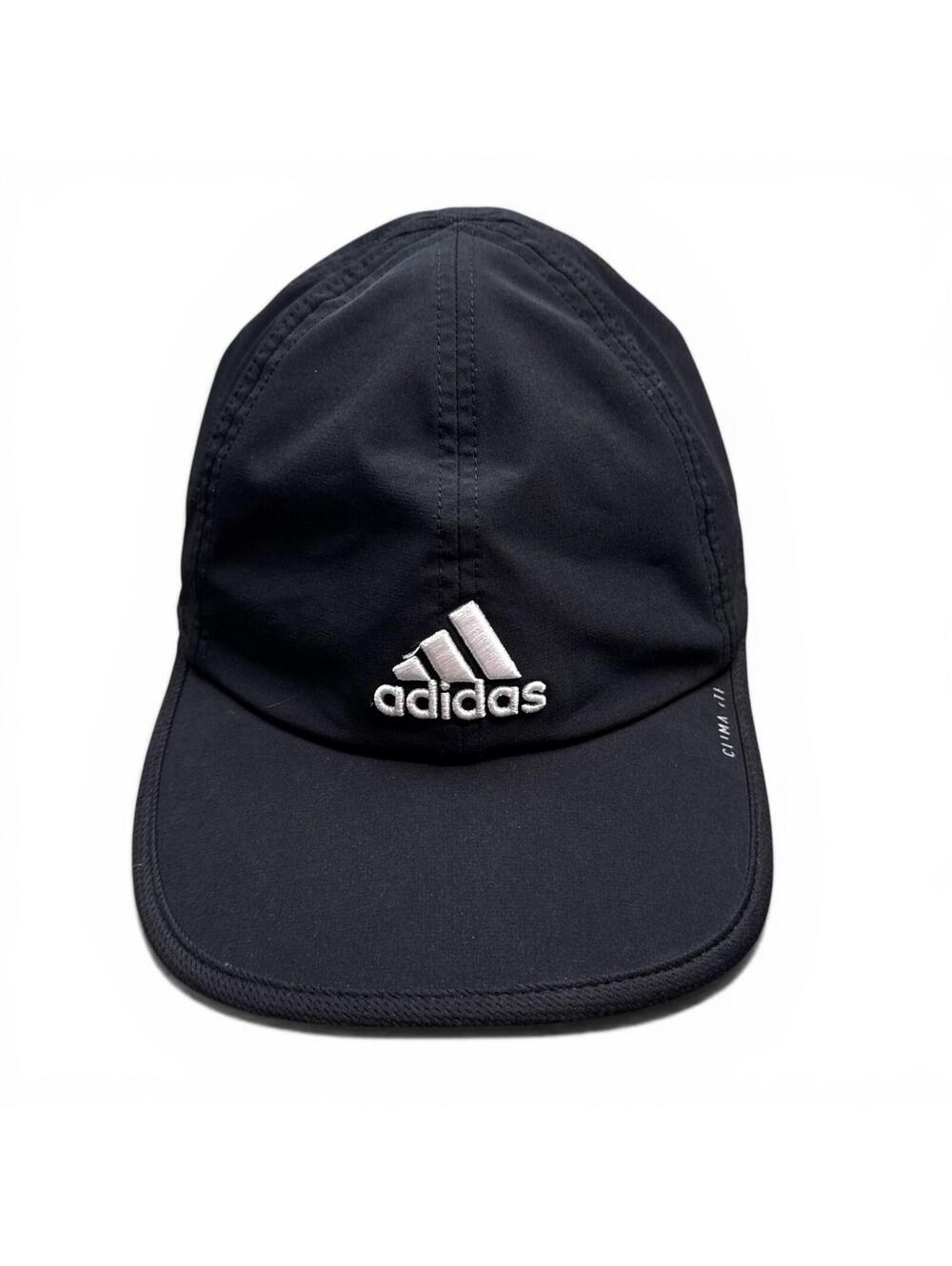 adidas Climalite Running Hat Cap Black White Strapback Active Gym Athleisure